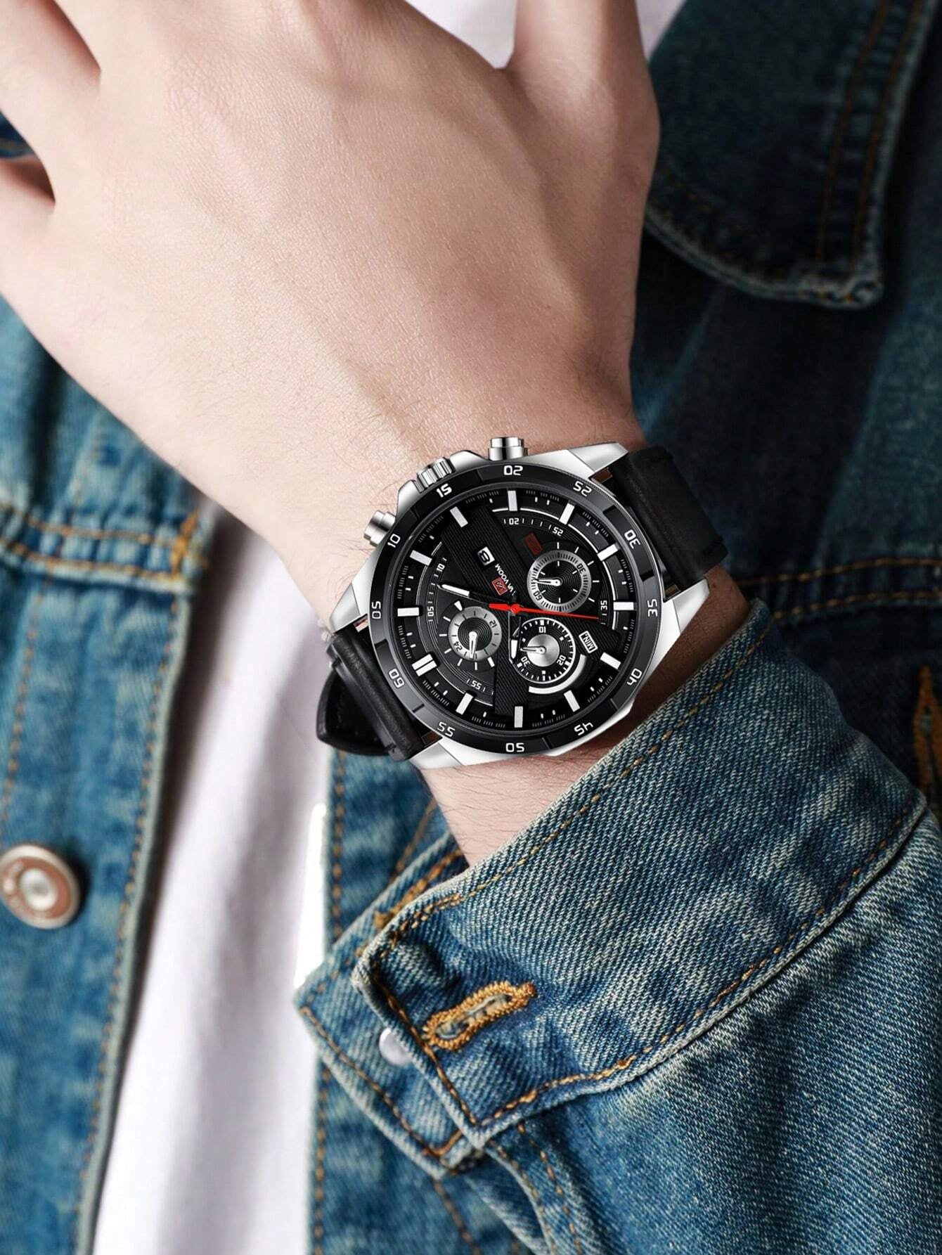 Va Va Voom Men's Sports Watch: Leather Band