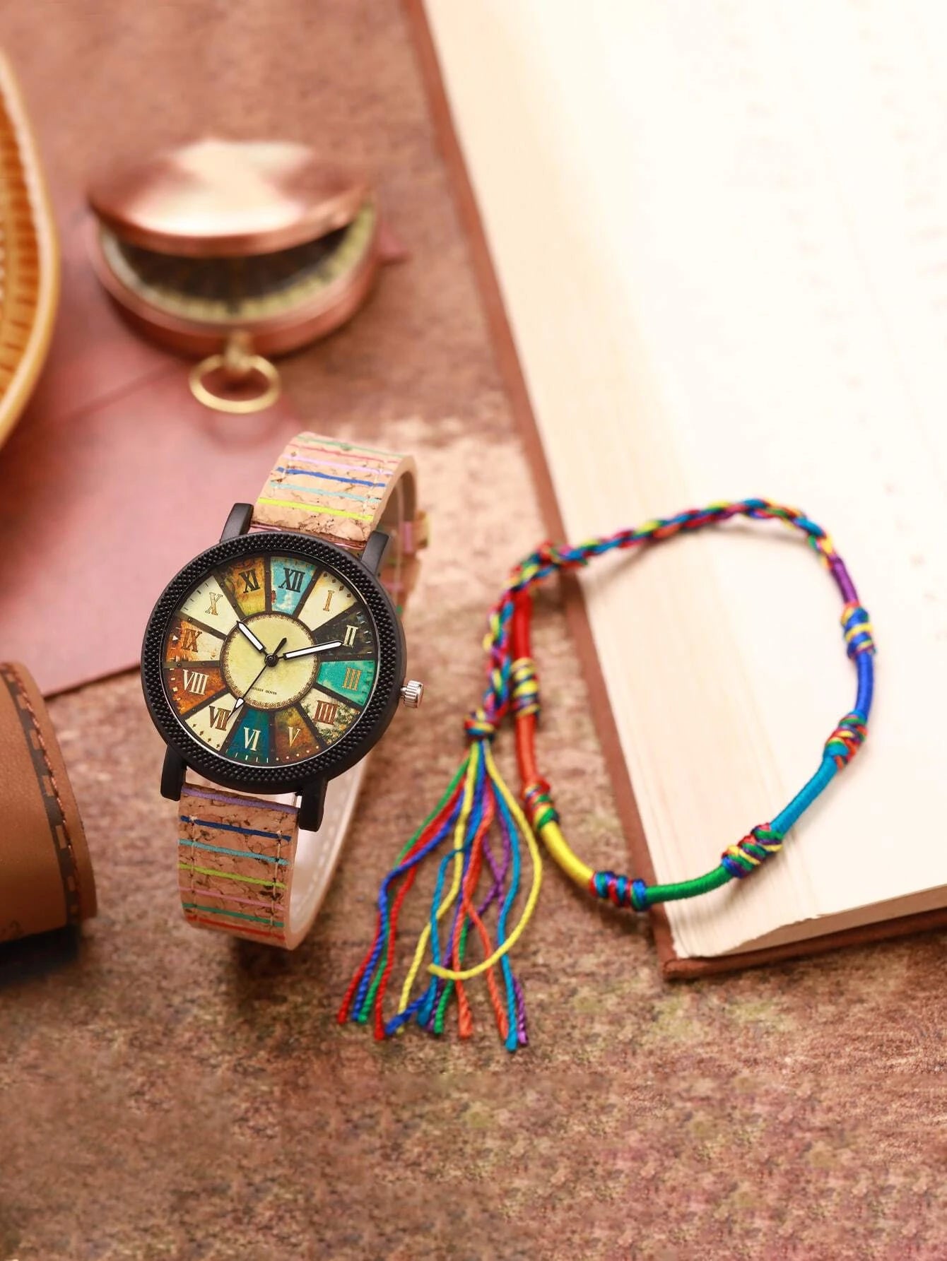 Trendy Women's Pointer Quartz Watch & Bracelet
