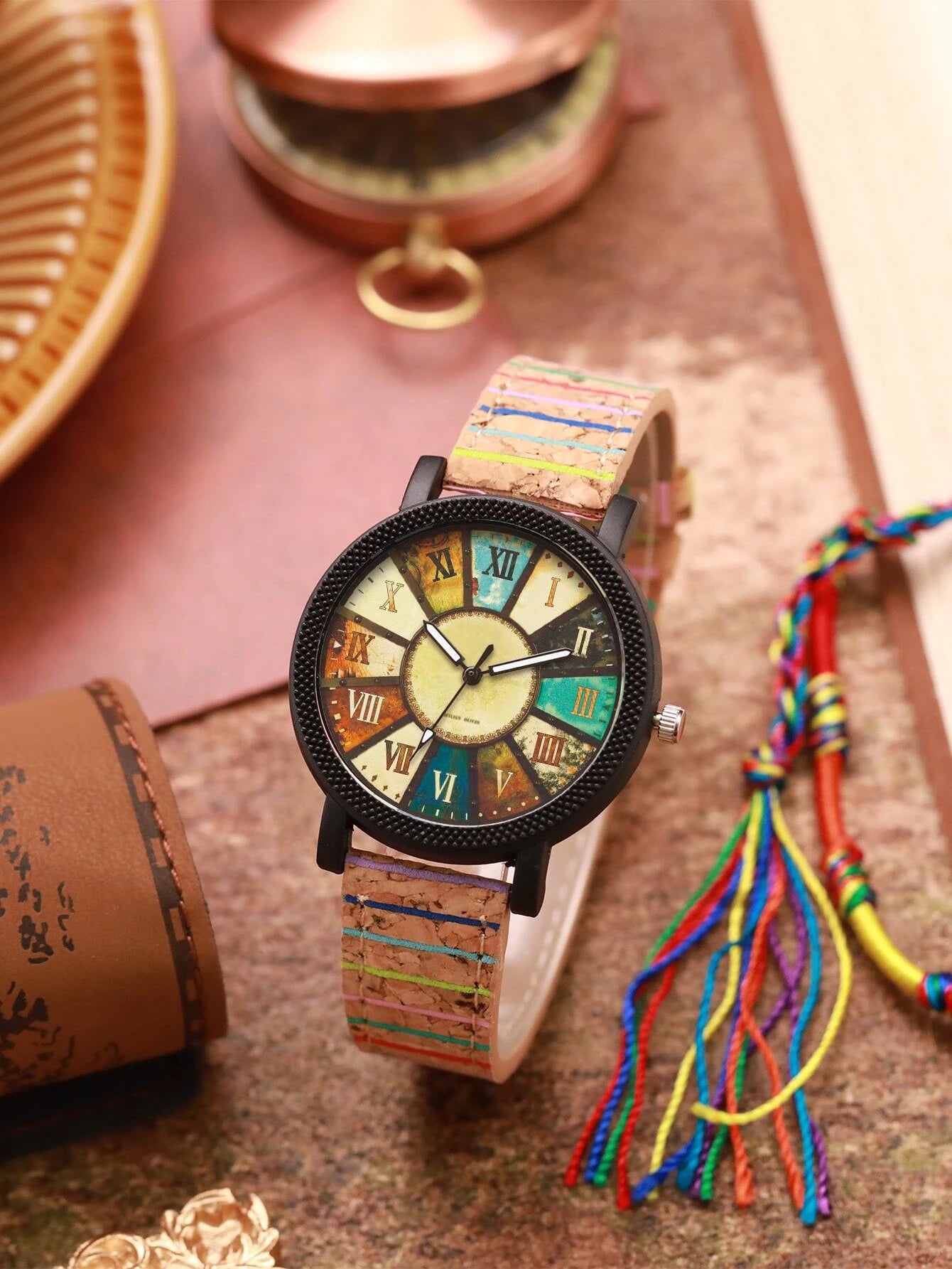 Trendy Women's Pointer Quartz Watch & Bracelet